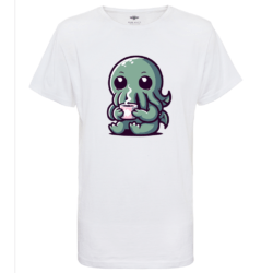 cthulhu istuu kahvilla t-paita.